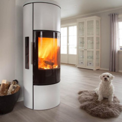 Plieninė krosnelė Hwam 3650m Balta, 9 kW