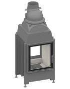 Plieninis židinio ugniakuras Schmid Lina TV 4551s, 8 kW