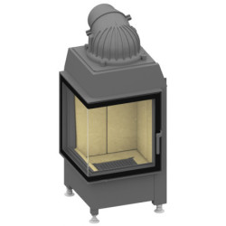 Plieninis židinio ugniakuras Schmid Ekko L 45(45)45s, 7 kW