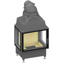 Plieninis židinio ugniakuras Schmid Ekko U 67(45)45s, 10 kW