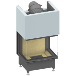 Plieninis židinio ugniakuras Schmid Ekko U 67(45)45h, 9 kW