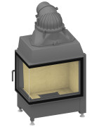 Plieninis židinio ugniakuras Schmid Ekko L 67(45)51, 10 kW