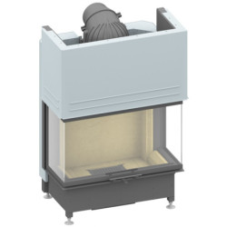 Plieninis židinio ugniakuras Schmid Ekko U 84(34)57h, 13 kW