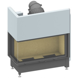 Plieninis židinio ugniakuras Schmid Ekko L 100(45)57h, 9 kW