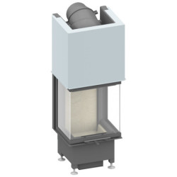 Plieninis židinio ugniakuras Schmid Ekko U 45(34)57h, 4 kW