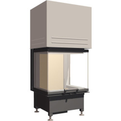 Plieninis židinio ugniakuras Schmid Ekko U 55(45)51h, 9 kW