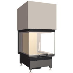 Plieninis židinio ugniakuras Schmid Ekko U 55(67)45h, 9 kW