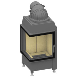 Plieninis židinio ugniakuras Schmid Ekko L 45(45)57s, 7 kW