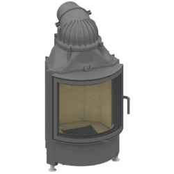 Plieninis židinio ugniakuras Schmid Ronda 5545s, 9 kW