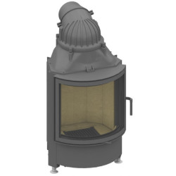 Plieninis židinio ugniakuras Schmid Ronda 5557s, 9 kW