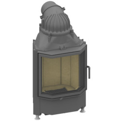 Plieninis židinio ugniakuras Schmid Pano 5545s, 9 kW