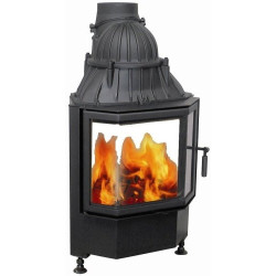 Plieninis židinio ugniakuras Schmid Pano TV 5551s, 9 kW