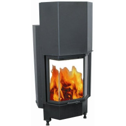 Plieninis židinio ugniakuras Schmid Pano TV 5551h, 9 kW