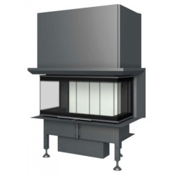 Plieninis židinio ugniakuras BEF Home Trend V 8 C, 13 kW