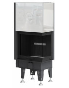 Plieninis židinio ugniakuras BEF Home Flat V 6 CP, 6 kW