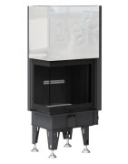 Plieninis židinio ugniakuras BEF Home Flat V 6 CL, 6 kW