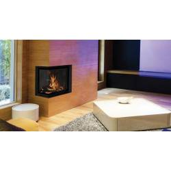 Plieninis židinio ugniakuras BEF Home Flat V 6 CL, 6 kW