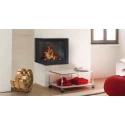 Plieninis židinio ugniakuras BEF Home Flat V 7 CL, 7 kW