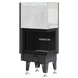 Plieninis židinio ugniakuras BEF Home Flat V 8 CP, 8 kW