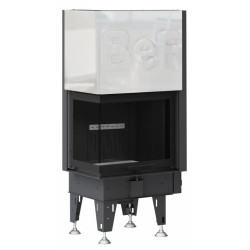 Plieninis židinio ugniakuras BEF Home Flat V 8 CL, 8 kW