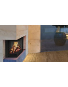 Plieninis židinio ugniakuras BEF Home Flat V 8 CL, 8 kW