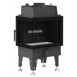 Plieninis židinio ugniakuras BEF Home Flat 8 CL, 8 kW