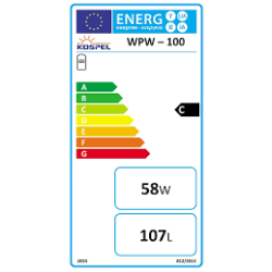 Netiesioginio šildymo vandens šildytuvas Kospel WPW-100