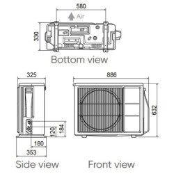 Šilumos siurblys oras/vanduo Atlantic Alfea Extensa Duo AI 6