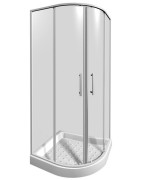 Dušo kabina Jika Lyra Plus 90x90, Radius 550, skaidrus stiklas