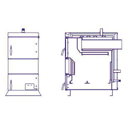 Plieninis kieto kuro katilas TIS VIRINETA 27kW