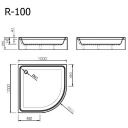 Dušo padėklas Vispool R-100
