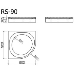 Dušo padėklas Vispool RS-90