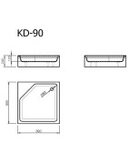 Dušo padėklas Vispool KD-90