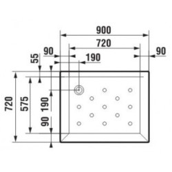 Dušo padėklas Jika Neo-Ravenna, 72x90