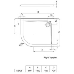 Dušo padėklas Ideal Standard Ultra Flat R, 100x80