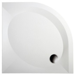 Dušo padėklas Paa Art 80x80 (radius 550), su panele ir kojelėmis, baltas