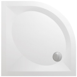 Dušo padėklas Paa Art 90x90 (radius 500), su panele ir kojelėmis, baltas