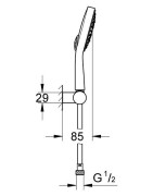 Dušo komplektas Grohe Power&Soul Cosmopolitan 130