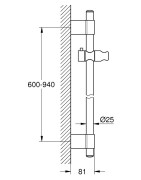 Dušo stovas Grohe Power&Soul, 90cm
