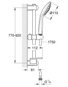 Dušo komplektas Grohe Euphoria 110, Masažinis