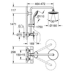 Dušo komplektas Grohe Euphoria System 180