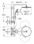 Dušo komplektas Grohe Euphoria XXL System 310
