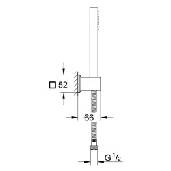 Rankinio dušelio komplektas Grohe Euphoria Cube+ Stick