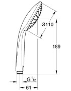 Dušo galva Grohe Euphoria 110 Mono, 1 srovės