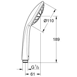 Dušo galva Grohe Euphoria 110 Mono, 1 srovės