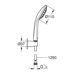 Dušo galva Grohe Euphoria 110 Mono su laikikliu, 1 srovės
