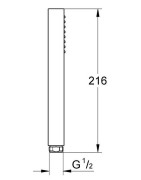 Dušo galva Grohe Euphoria Cube Stick, 1 srovės