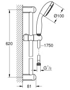 Dušo komplektas Grohe New Tempesta II, 60cm