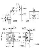 Potinkinis dušo komplektas Grohe Grohtherm 3000 Cosmopolitan