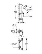 Termostatinis dušo komplektas Grohe GRT 800